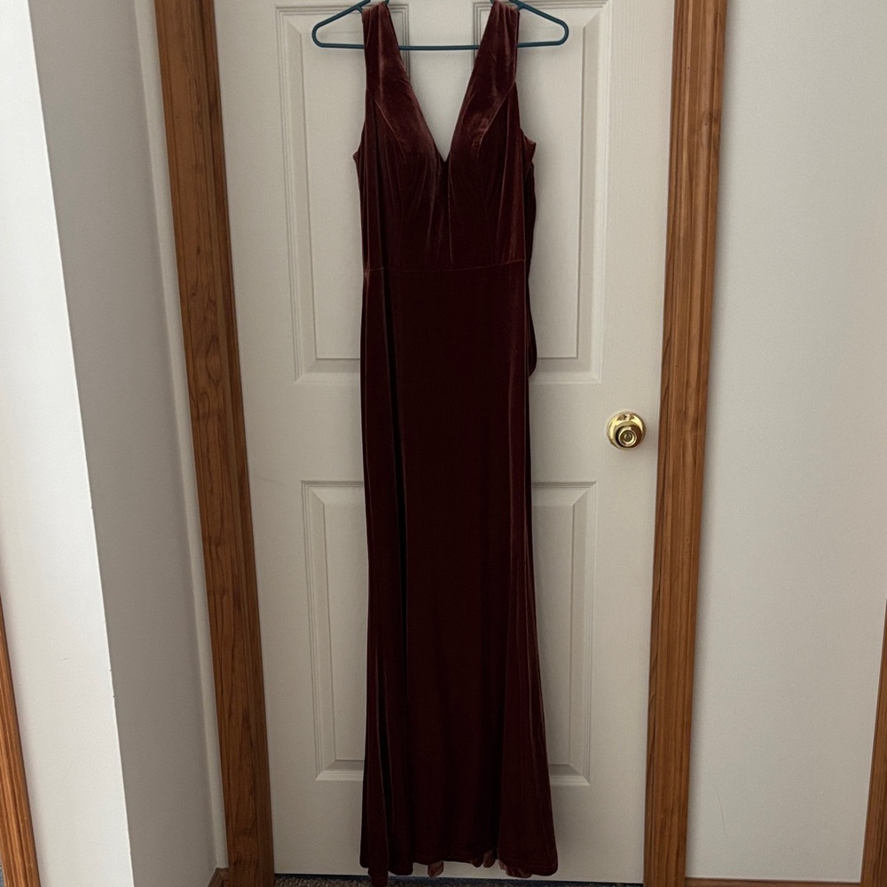Revelry Deep Burgundy/Burnt Orange Maxi Dress